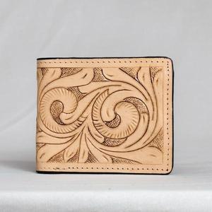 Portefeuille en cuir véritable fait main avec gaufrage serpent, fermeture vintage, court, pour homme, usage quotidien - Product Image 1