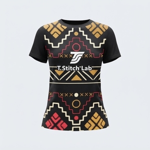 Camisetas de Manga Corta para Mujer, Diseño Tribal, Corte Regular, Logotipo Personalizado, Venta Directa de Fábrica, Precio Bajo, Nueva Llegada - Product Image 5