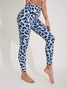 High Waisted Leopard Print <b>Leggings</b> for Women Four Way Stretch Elastic Yoga Pants All Over <b>Patterned</b> Gym Athletic Tights - Product Image 3