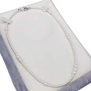 Conjunto de Collar y Pendientes de Perlas de Cielo Estrellado, Cadena de Clavícula de Plata de Ley S925 con Cadena de Agua Dulce Natural, Conjunto de Dos Piezas - Product Image 5