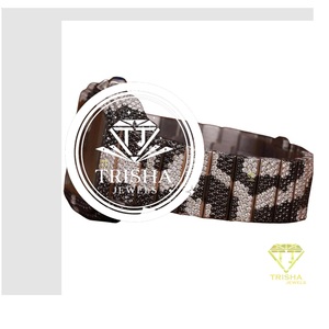 Montre de luxe pour femme en or noir avec diamants, exportateur indien, montre-bracelet à quartz élégante, bijou de mode, cadeau disponible à la vente - Product Image 1