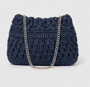 Sac seau en raphia au crochet pour femme, bandoulière, fermeture éclair, écologique, mini sac à main décontracté, motif bonbon, léger - Product Image 1