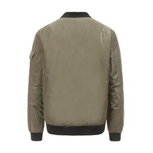 Nuevo diseño de los hombres chaqueta de bombardero al por mayor de alta calidad Zip Up Oem servicio de los hombres de invierno chaqueta de bombardero transpirable estándar de talla grande - Product Image 2