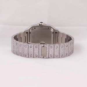 Reloj Unisex Clásico de Lujo con Esfera Romana Personalizada, Movimiento de Cuarzo, Caja Cuadrada de Acero Inoxidable, Estilo Retro - Product Image 4