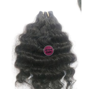 Mèches de cheveux humains naturels indiens bruts doublement étirés, bouclés style bébé, 100g - Product Image 2