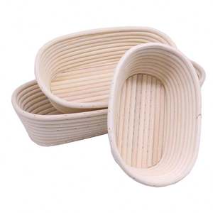 ตะกร้าหวายทรงกลมทำมือ เป็นมิตรกับสิ่งแวดล้อม ปลอดสาร BPA สำหรับการหมักแป้งโดว์และทำขนมปัง - Product Image 3