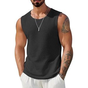 Camiseta Deportiva de Algodón Acanalado para Hombre, Sin Mangas, Sin Costuras, Ropa Deportiva, Material Peinado Anillado, Venta al por Mayor India - Product Image 1