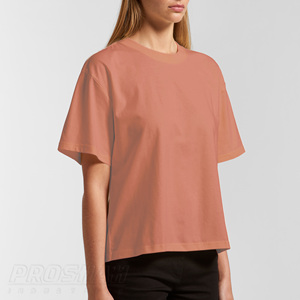 Proshah Boxy เสื้อยืดผู้หญิง,เสื้อยืดสตรีสีโรสโกลด์พีชผ้าฝ้ายความยาวปานกลาง100% - Product Image 2