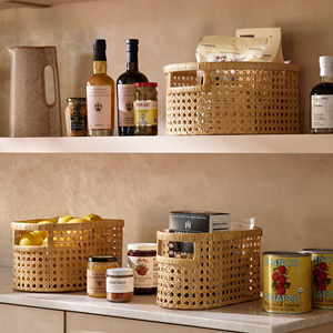 <b>Open</b> Weave Rattan Storage Basket Square Design Eco Friendly Organizer Basket Wholesale Bulk Supplier Home Storage Solution - Product Image 3