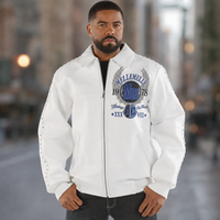 Veste universitaire en cuir véritable pour homme, design patchwork, logo sur le devant, imperméable, coupe-vent, OEM, étiquette privée