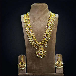 Guttapusalu <b>Long</b> Haram-Fine Pendant <b>Necklace</b> - Product Image 3
