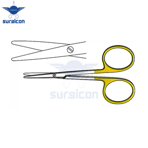 Mini-ciseaux Metzenbaum 9 cm (3-1/2 pouces) droits en carbure de tungstène doré TC, ciseaux chirurgicaux en acier inoxydable de précision - Product Image 3