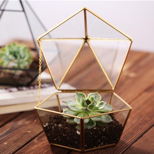 Décoration Éclairante : Terrarium Géométrique en Verre, Vases Suspendus, Décoration d'Intérieur, Éclairage pour Mariages et Diwali, Terrariums pour Plantes - Product Image 1