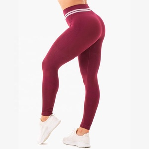 Pantalon de gymnastique taille haute Sexy Fashion Scrunch Butt pour femmes Legging mince avec effet push-up Leggings de yoga à motif solide pour le fitness - Product Image 5