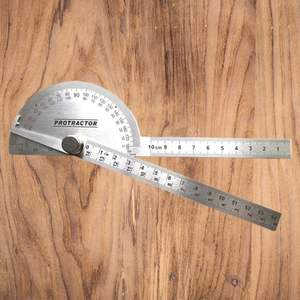 Transportador de ángulos de doble mango de acero inoxidable - Product Image 1