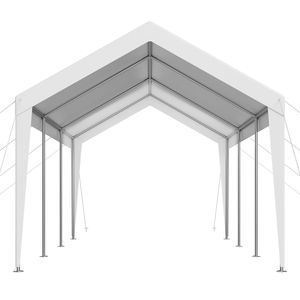 Tettoia per Auto in PVC Resistente 10 X 20 FT, Resistente ai Raggi UV e all'Acqua, Riparo per Auto da Esterno Zincato per Applicazioni nel Parcheggio - Product Image 1