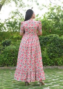 Robes longues maxi décontractées en coton à col en V et dentelle ajourée, nouveau design populaire, élégantes pour femmes, été 2026, meilleur prix - Product Image 2