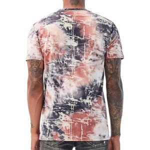 Men's Tie Dye Short Sleeve T-<b>Shirt</b> O-Neck Regular Fit Knitted Casual Print Patterned Top - Product Image 4