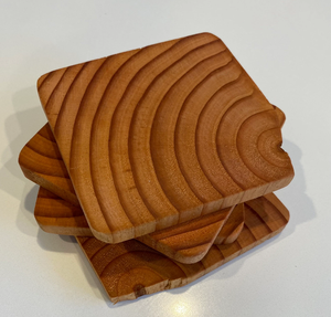 Wood Coaster Factory Supply Rustic Natural Blank Wooden Coaster with Holder Elegant Crafts Wood Coaster - Product Image 6