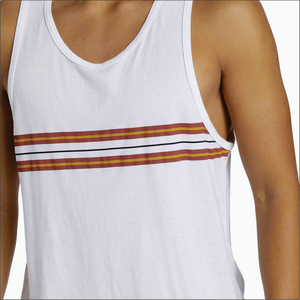 High Quality Vintage Men's Sleeveless Fitness Tank Top with Front <b>Logo</b> Quick Dry & Breathable Wholesale Price - Product Image 4