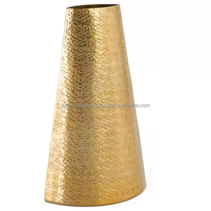 Azora industries Vase à fleurs en métal moderne décoratif Vase à fleurs en métal pour la décoration intérieure Vase à fleurs en fonte Pot de fleurs - Product Image 4