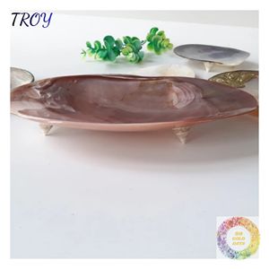 Plateau décoratif en coquillages irisés, accent de table inspiré de l'océan pour les intérieurs côtiers et le style de la maison de plage, idéal pour un cadeau - Product Image 4