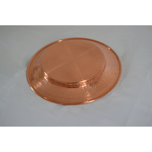 Assiettes et Plats en Cuivre Faits à la Main – Assiette de Présentation Ronde à Motif Martelé – Accessoires de Vaisselle Artisanaux - Product Image 3