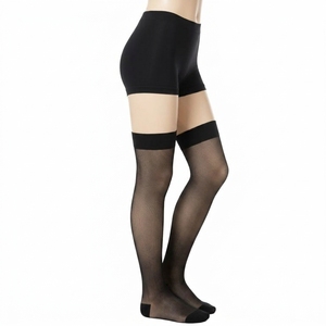 Collants noirs sans couture en maille pour femmes, effet bas de cuisse, avec short intégré, pour pickleball, tennis et sports - Product Image 4