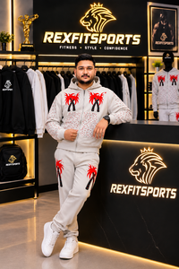Custom <b>Men</b> <b>Zip</b> <b>Up</b> Hoodie Set Streetwear Tracksuit <b>Fleece</b> Sweatpants Matching Hoodie Set Casual Sportswear Manufacturer - Product Image 4