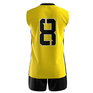 Maillot de volley-ball personnalisé pour femmes, imprimé par sublimation, 100% polyester, manches courtes, uniforme de volley-ball de plage tendance - Product Image 5