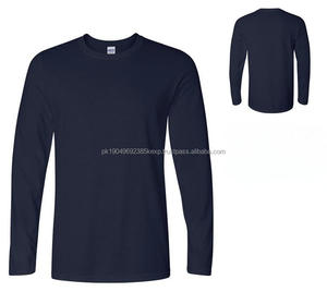 T-shirt en coton simple en gros, tricoté pour homme, manches longues vierges pour l'automne et l'hiver, idéal pour la personnalisation de logos - Product Image 3