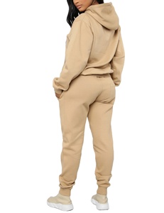 Ensemble de jogging surdimensionné en éponge française 2 pièces sweat-shirt à épaules tombantes pantalon bouton brodé sweat à capuche vierge sweat-shirt vintage solide - Product Image 6