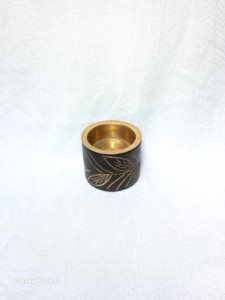 Brûleur d'encens en bois fait main avec gravure laser motif feuille, brûleur d'encens en bois écologique, artisanat en bois - Product Image 5