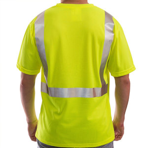 Perfectionists Hi <b>Vis</b> Polyester Anti-Wrinkle CE Certified <b>T</b>-<b>shirt</b> Custom Design Reflective Safety Needle Detection Construction - Product Image 1