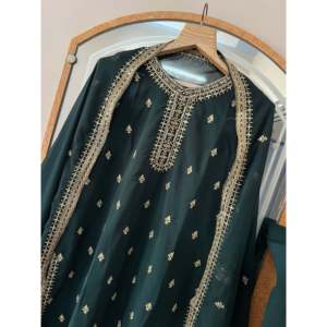 Ensemble haut-bas et dupatta magnifique pour femmes, vêtements de soirée de créateur - Product Image 4