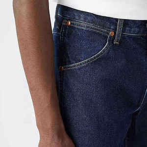 Jeans de Mezclilla para Hombre, Corte Recto, Lavado Oscuro, Cintura Alta, Corte Regular, Tela de Algodón Tejida, Estilo Casual para Otoño - Product Image 2