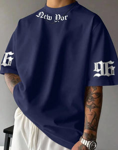 Camisetas Personalizadas al por Mayor Directo de Fábrica para Hombre, Hombros Caídos, 100% Algodón Grueso, Camisetas Deportivas con Estampado Gráfico DTG - Product Image 2