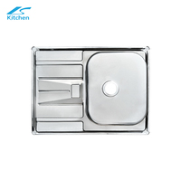 K-6248 usine chinoise 201/304 acier inoxydable bol unique ferme RV évier de cuisine