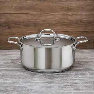 Casserole en acier inoxydable de qualité supérieure avec couvercle, finition miroir, pot de cuisson moderne, ustensiles de cuisine - Product Image 1