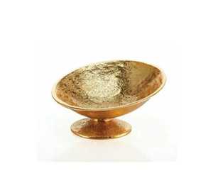 Ensemble de 3 bols en métal argenté à bords ondulés, plats à salade de fruits en aluminium texturé, centre de table moderne, bassin de service imbriqué - Product Image 5