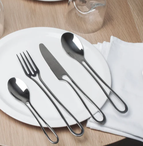 Juego de Cubiertos Minimalistas de Acero Inoxidable, Tenedor, Cuchillo y Cuchara con Acabado Espejo, Aptos para Lavavajillas, Vajilla para Restaurante - Product Image 4