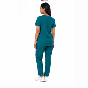 Uniforme Médico Personalizado para Mujer, Traje de Enfermería, Tela Suave y Elástica, Cuello en V, Ropa de Trabajo para Hospital, Clínica y Servicios de Salud - Product Image 6