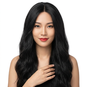 วิกผมแบบเต็มศีรษะ ลอนคลื่นลึก ลอนฝรั่งเศส ทรงผมสไตล์ Taz Hair ผมแท้ชนิด Remy จากจีน แบบเส้นเดียวต่อเส้นเดียว - Product Image 1