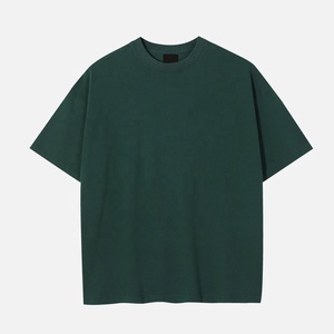 Camiseta extragrande de algodón con estampado de manga corta de estilo deportivo con lavado ácido pesado para hombre, logotipo en blanco personalizado de alta calidad de punto - Product Image 4