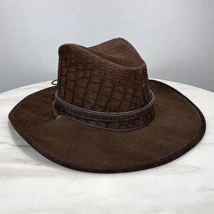 Sombreros de Vaquero 100% Cuero Genuino, Accesorios Europeos y Australianos para Montar a Caballo, Sombrero y Gorra de Cuero para Jinete, Precio Económico - Product Image 6