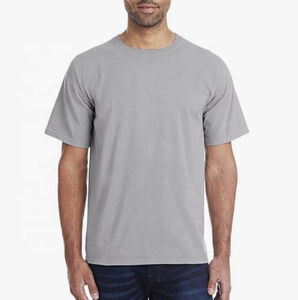 เสื้อยืดคอกลมสีพื้นแบบย้อมสีสำเร็จรูป แขนสั้น สำหรับผู้ชาย - Product Image 2