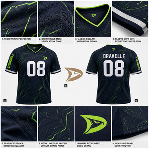 เสื้อเจอร์ซีย์คอร์นโฮลแบบซับลิเมชั่นคุณภาพสูงสำหรับผู้ชาย ขายส่งชุดทีมเพื่อประสิทธิภาพสูง - Product Image 6