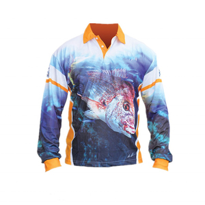 เสื้อโปโลแขนยาวสำหรับผู้ชาย ลายพิมพ์ซับลิเมชั่น ป้องกันรังสียูวี UPF 50 ผลิตจากโพลีเอสเตอร์ เหมาะสำหรับกิจกรรมกลางแจ้ง - Product Image 2