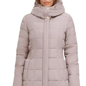 Chaquetas largas acolchadas de manga larga de Color sólido para mujer, nueva Chaqueta larga acolchada de temporada de invierno a la moda, chaqueta larga con logotipo personalizado 2026 - Product Image 4