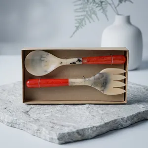 Elegant Resin <b>Salad</b> <b>Tools</b> Server Set Modern Design Eco-Friendly Dishwasher Safe Flatware Cutlery Set High Quality Kitchen - Product Image 4